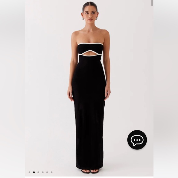 Peppermayo Exclusive - When In Rome Knit Maxi Dress - Black - Picture 2 of 2